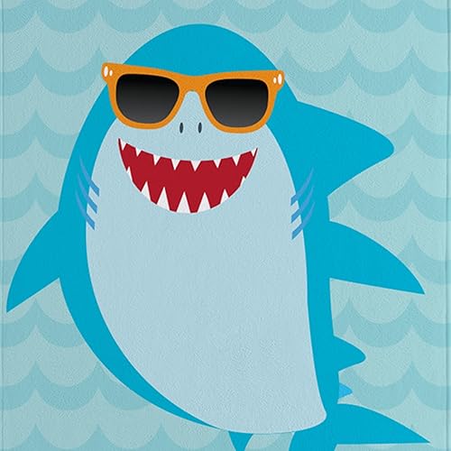 Miniatura 2 de Let's Make Memories Toalla de playa personalizada, diseño de criaturas marinas y lentes de sol, toalla única para piscina, tamaño estándar, mezcla