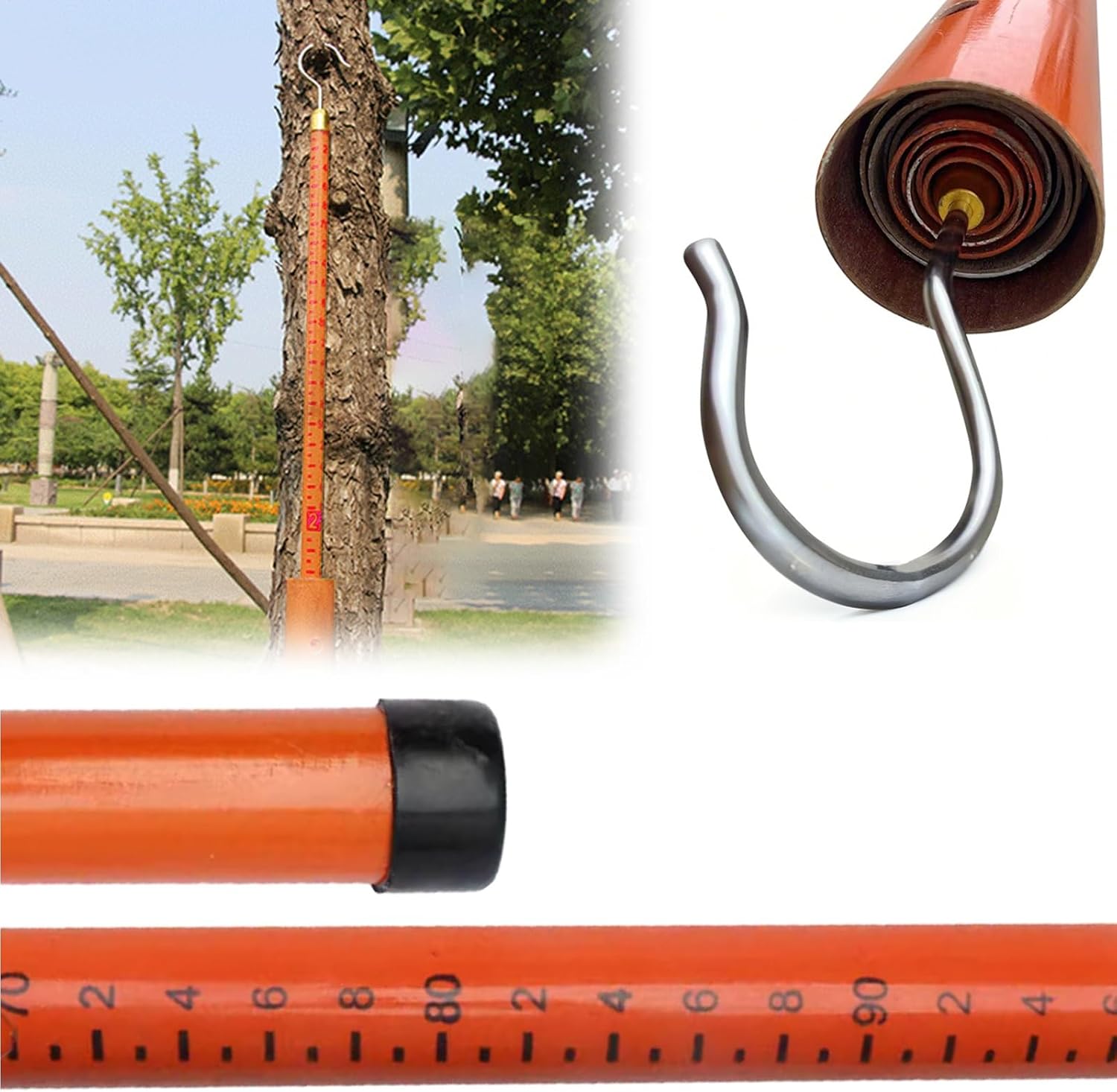 Insulated Telescopic Height Measuring Stick, Adjustable 19.7ft/6m Rod, Multicolor with Carrying Bag - Perfect for Kids' Growth Measurement and DIY Projects