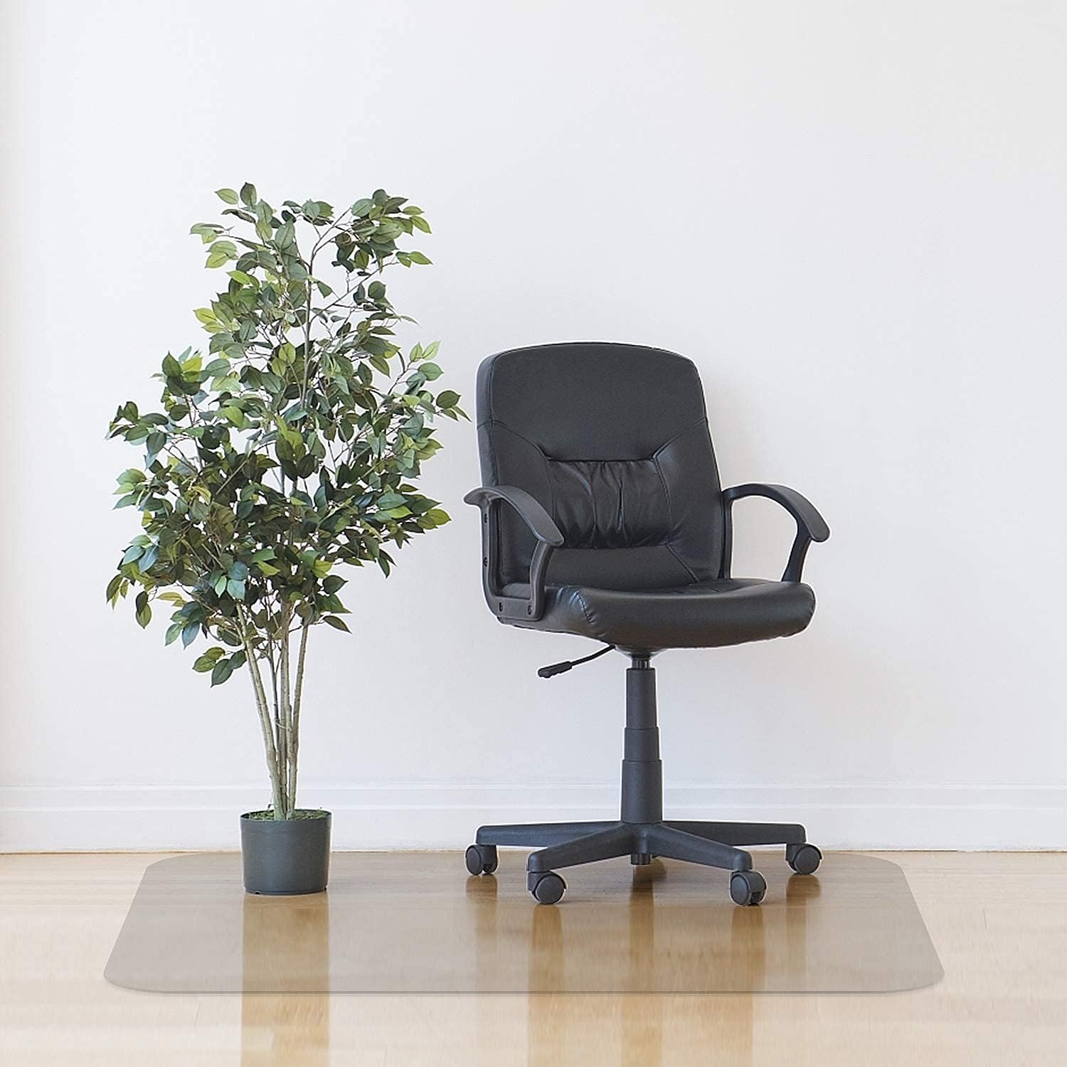 Azadx Office Chair Mat for Hardwood Floor Rectangle, Clear Chair Mat for Easy Glide on Hard Floors, Rolling Chair Mat Plastic Mat Under Desk Chair : Office Products