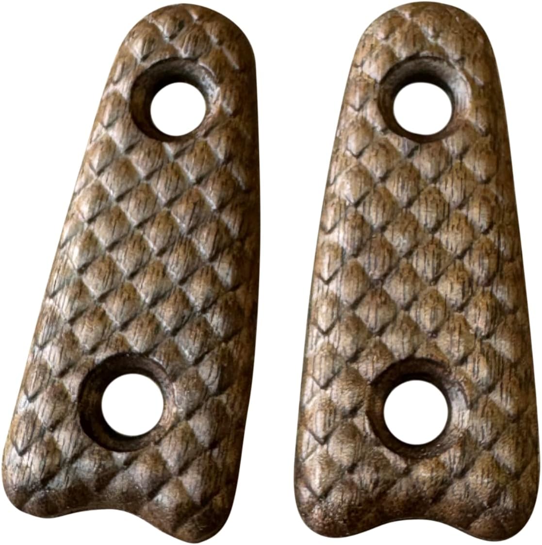 Dragonscale Handmade Walnut Scales for ESEE Izula — Scale-Patterned Relief Knife Handles Compatible with ESEE Izula Fixed Blade — Aftermarket Replacement — Handcrafted by M&L Crafts and Designs