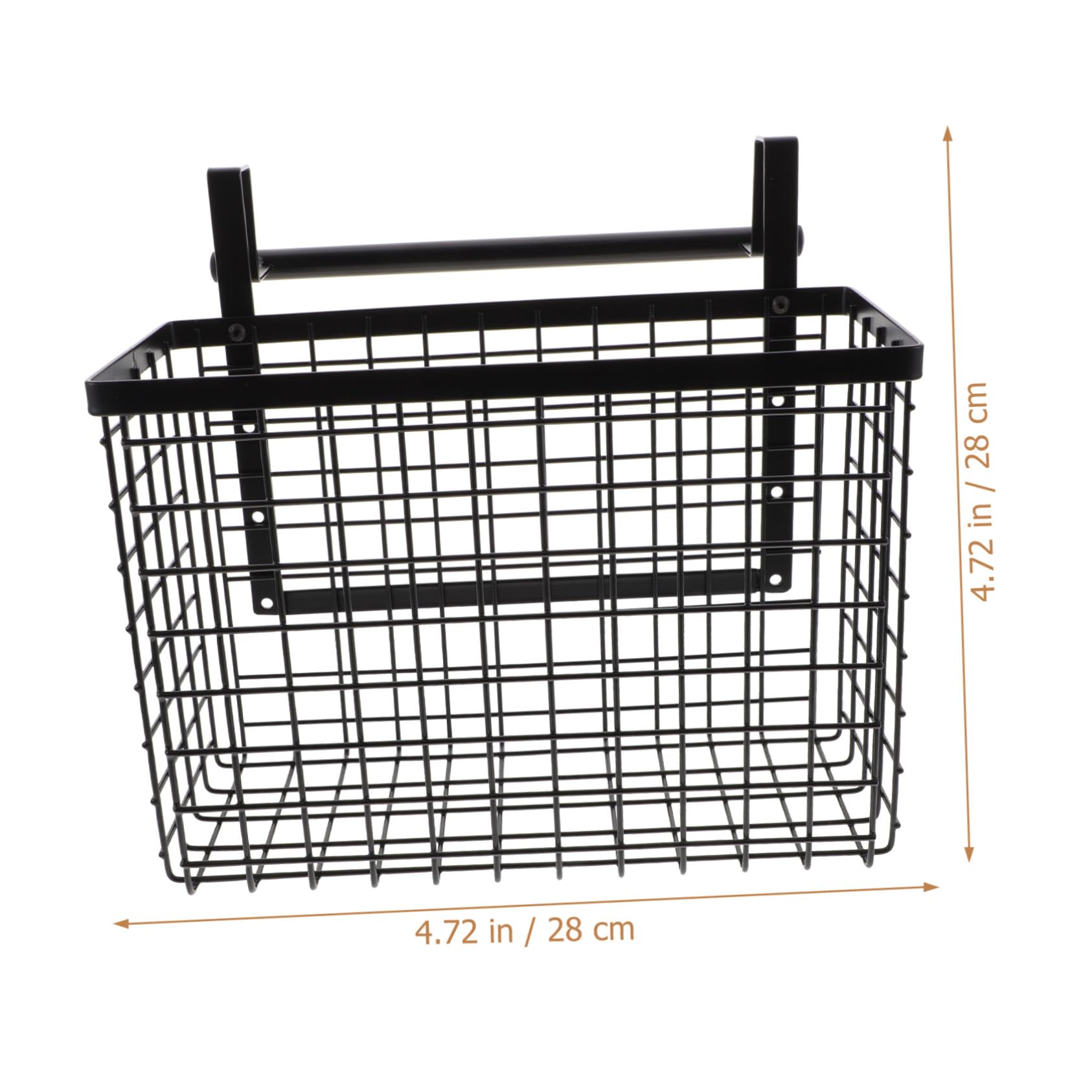 Artibetter Estante Organizador Colgante para Verduras y Especias, Cesta de Alambre Negra de Acero al Carbono, Resistente y Anti Óxido, para Puerta de Gabinete de Cocina, Ahorro de Espacio