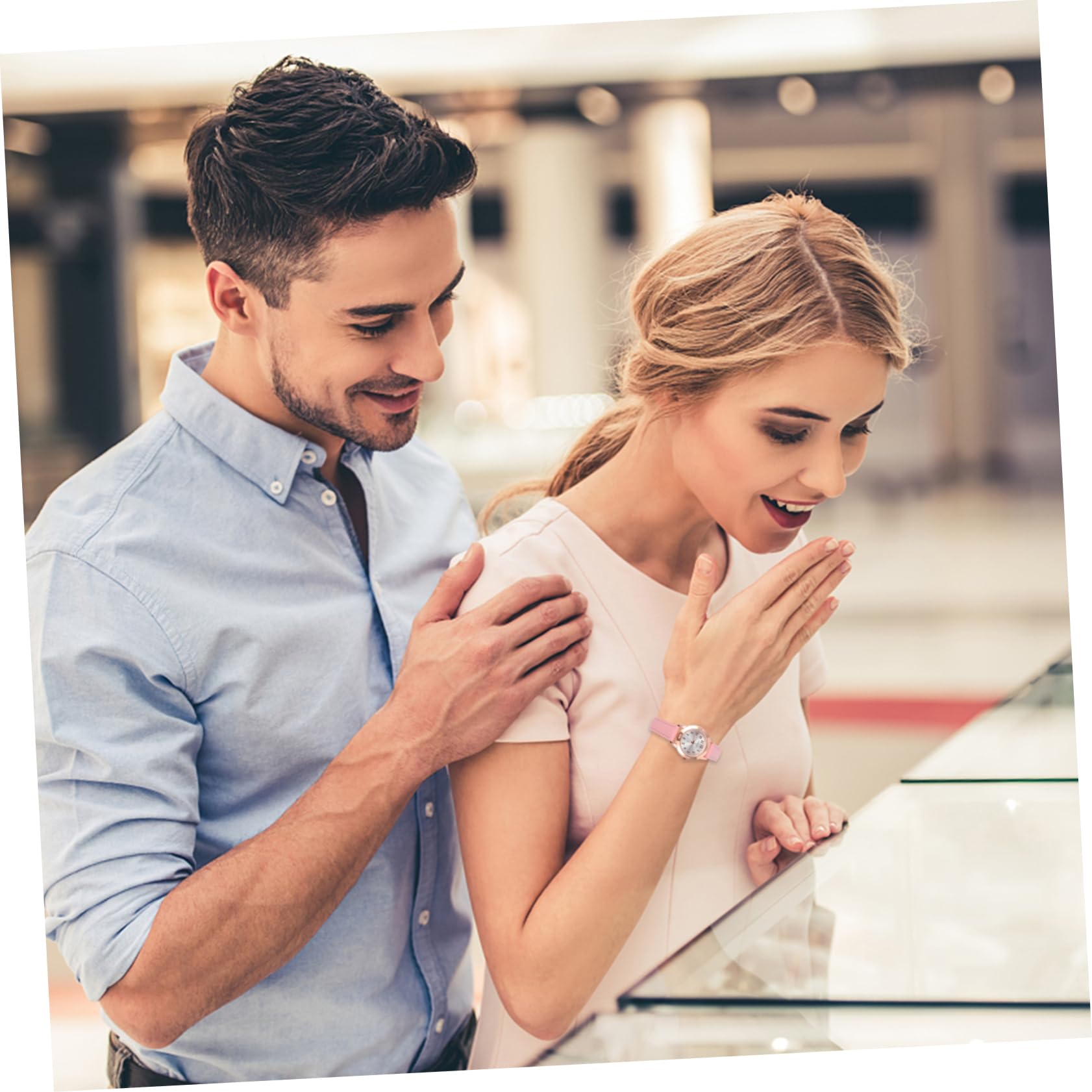 Superficie Relojes Elegantes Relojes para Elegantes de Cuarzo de Chicas de Moda señoras es de Pulsera Resistente Agua Luminoso útil