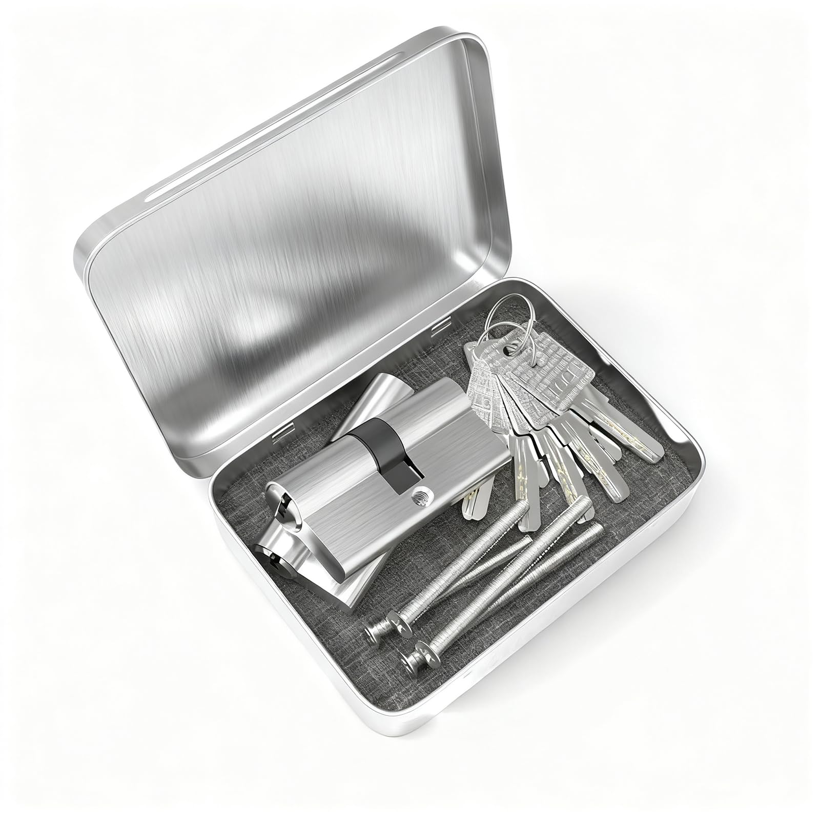 MANICAF 2 Stück Schließzylinder 30/30 Zylinderschloss mit 10 Schlüssel, Profilzylinder, Türzylinder Beidseitig Schließbar, Euro Kupfer Zylinderschloss