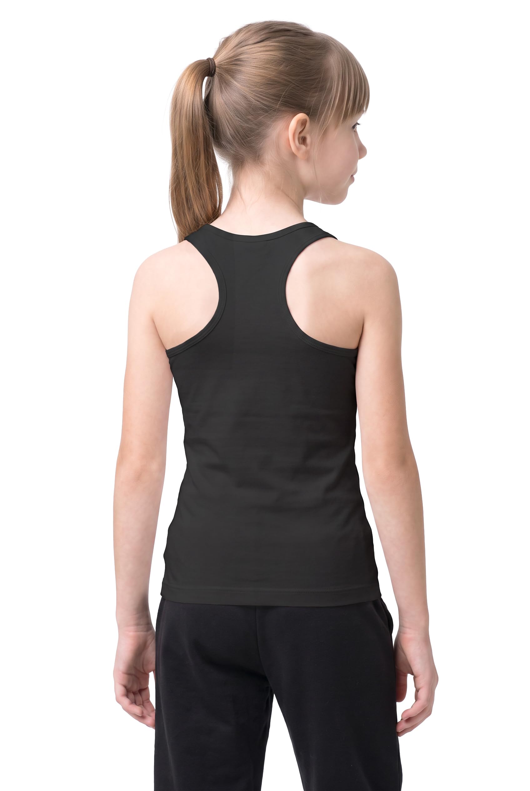 Kurve Premium Girls Seamless Supersoft Wide Strap Comfortable Racerback Tank (Made with Love in The USA)