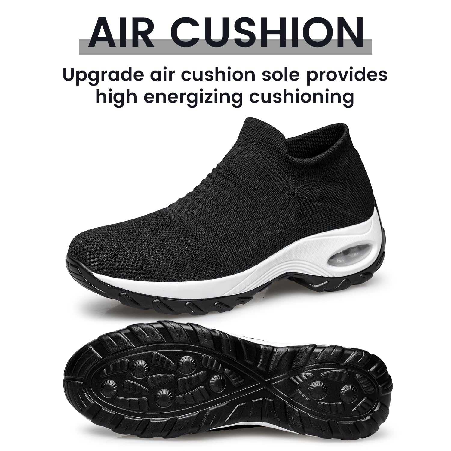 Raoendis Womens Slip on Trainers with Arch Support, Ladies Walking Sneakers Comfortable Orthopedic Shoes Non Slip Mesh Lightweight