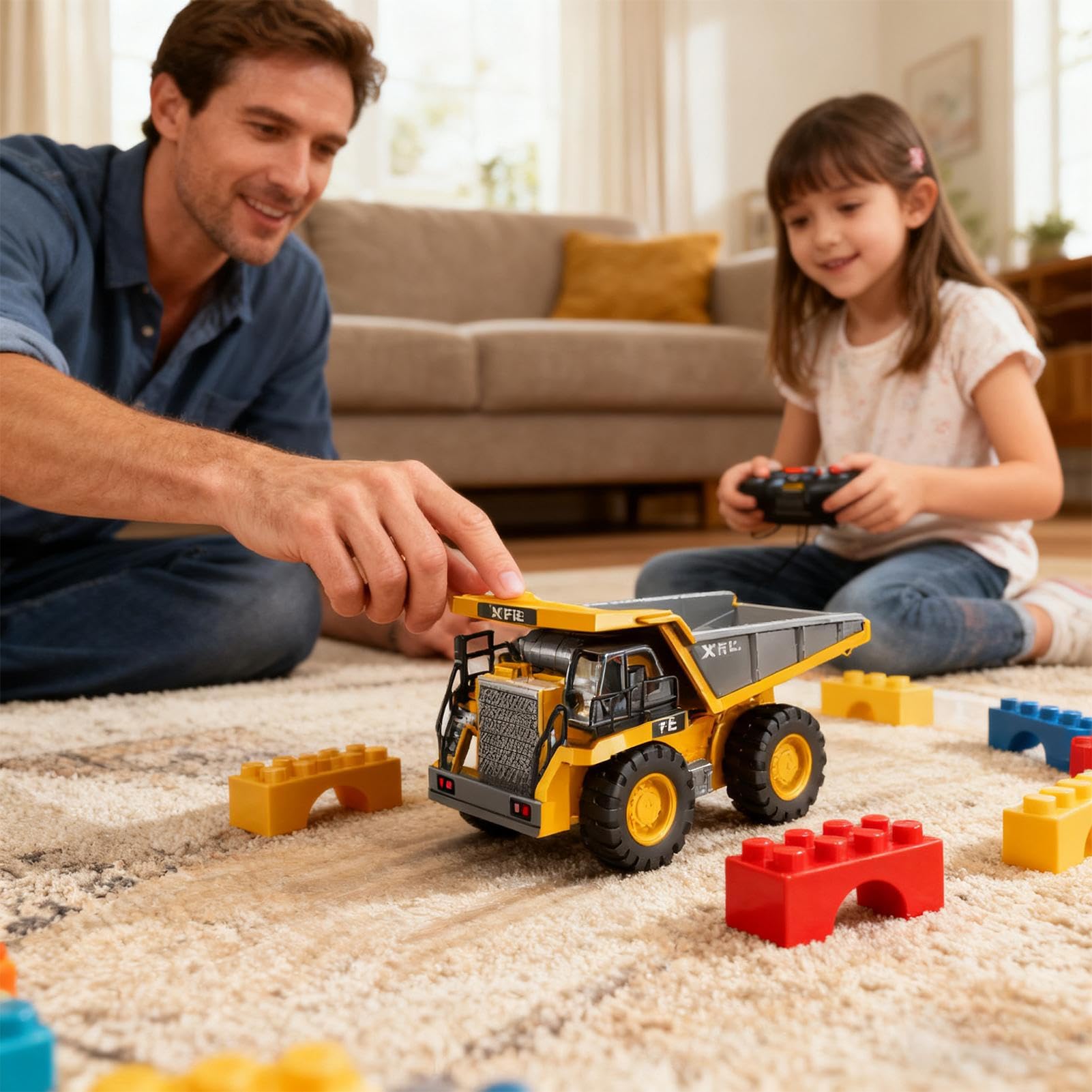 Camiones Eléctricos para Niños Excavadora Eléctrica Con Luces Y Sonido