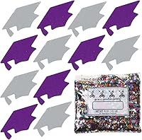 Vista 141 de Confeti Grad Cap Negro, Púrpura Combo - 2 bolsas de media onza (1 oz) (8400/8412)