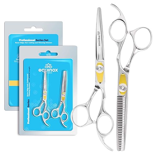 Equinox Professional Razor Edge Series Hair Cutting Scissors Set -