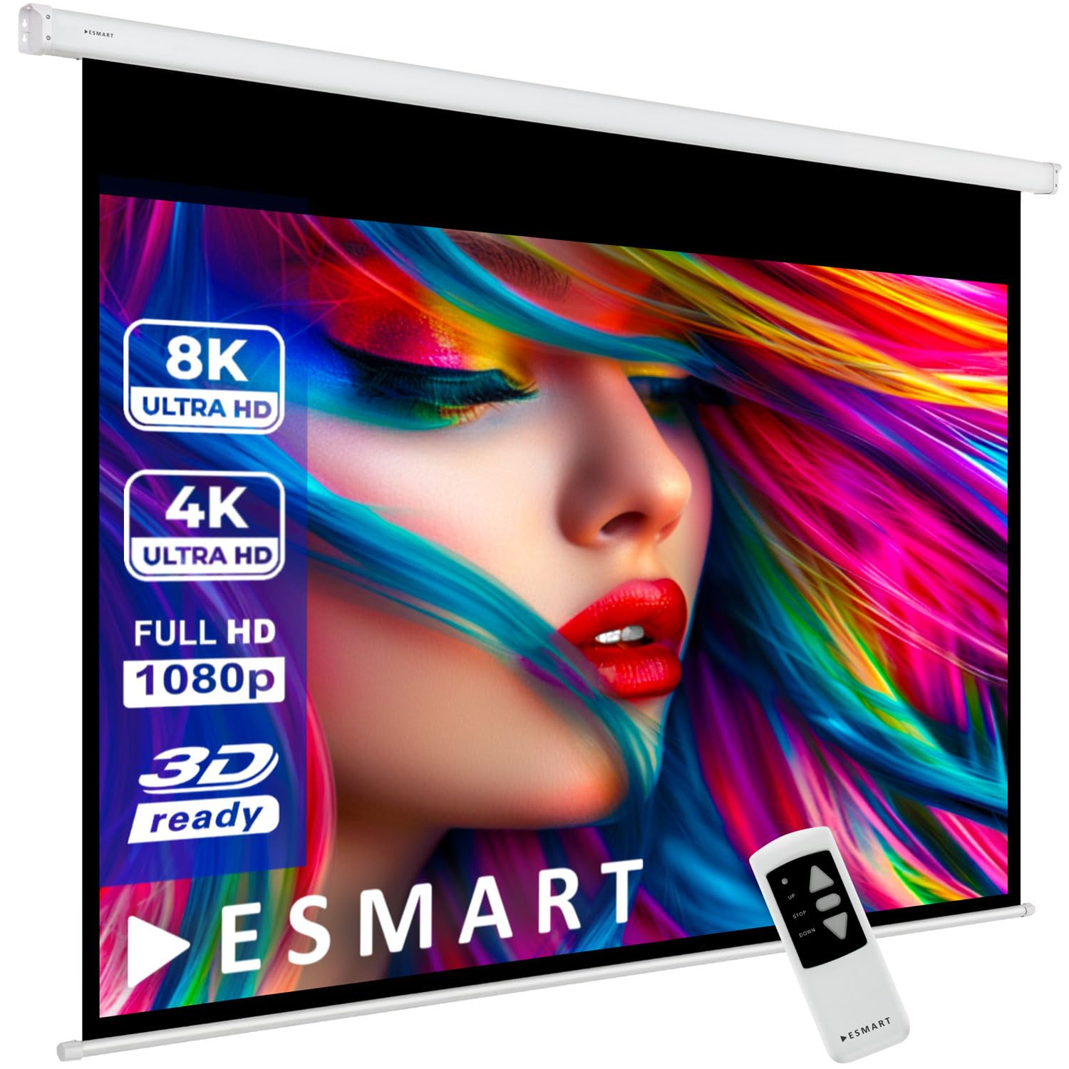 Écran de projection électrique avec télécommande programmable 234 cm