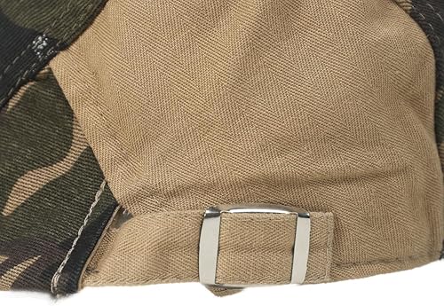 Miniatura 10 de Sombrero plano al aire libre del conductor del algodón del Newsboy del camuflaje de los hombres