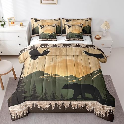 Erosebridal 7 Pieces Bed in a Bag King Bedding Set with Shee
