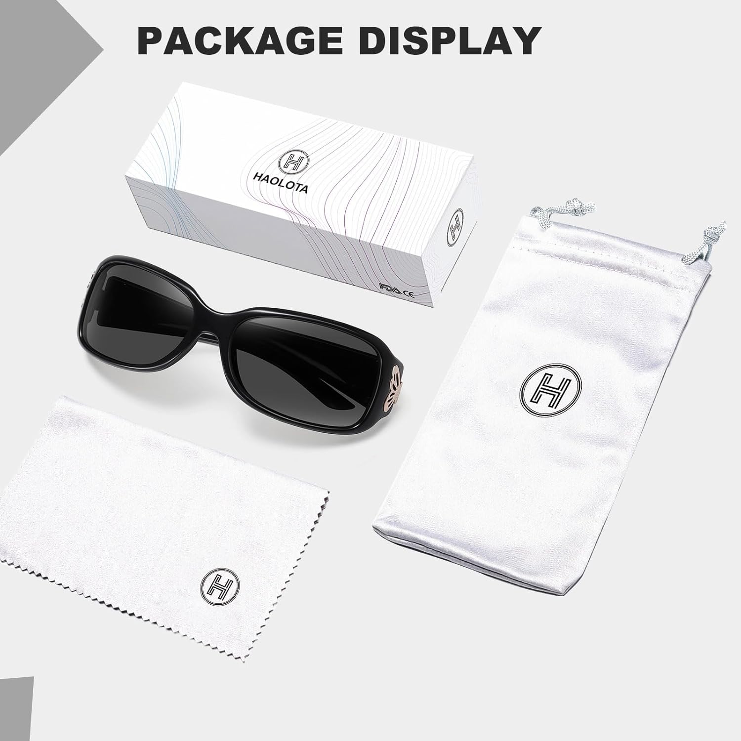 HAOLOTA Women's Polarized Sunglasses - Fashionable Wraparound Butterfly Design with UV400 Protection - Image 8