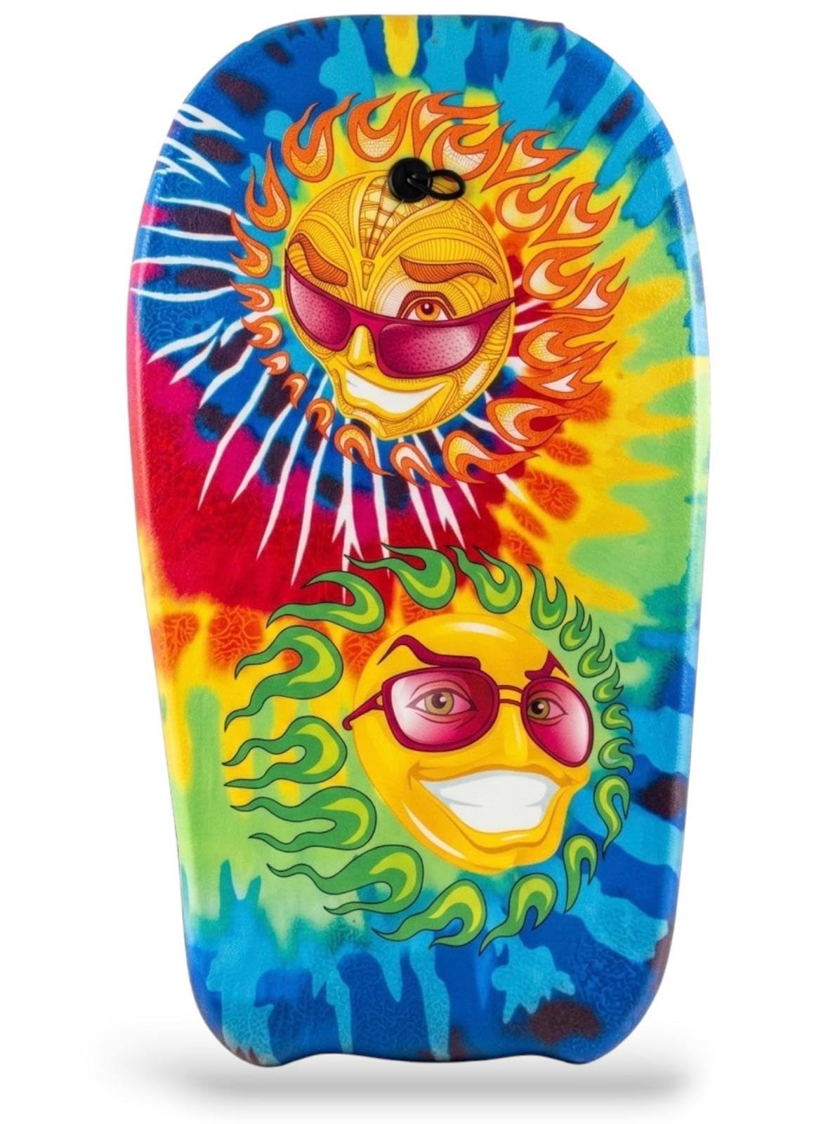 PaulStore 33" / 41" Boogie Board for Beach & Surf - Premium Bodyboard with Included Leash & Swim Float (Sunshine 41")