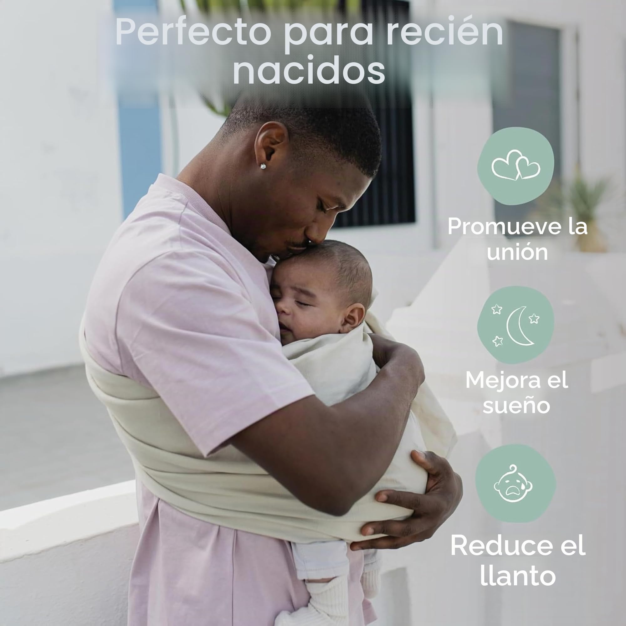 Boba portabebés de tela con anillo para recién nacidos y niños pequeños, ligero y transpirable, saludable para la cadera, envolvente para transportar al bebé delante y a la cadera, 3,6-15,8 kg