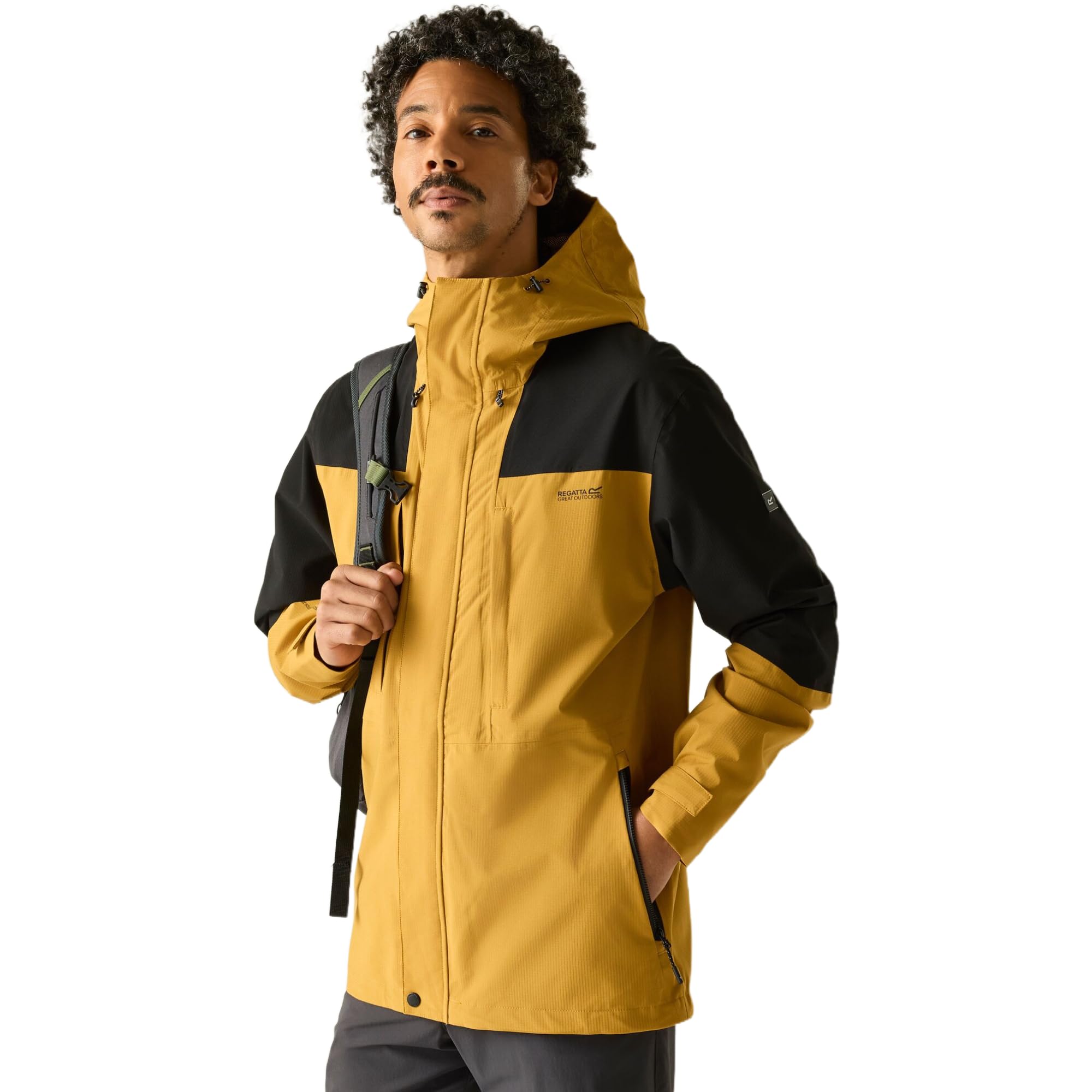 Regatta Men's Wdbrn/Blck Freesdale Waterproof Isotex Jacket in Size M, Sports Direct