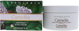 L’Erbolario Body Cream – Moisturizing Body Butter – Nourishes, Protects with Camellia Oils – Floral Scented Antioxidant Skin Care – Camellia – 6.7 oz