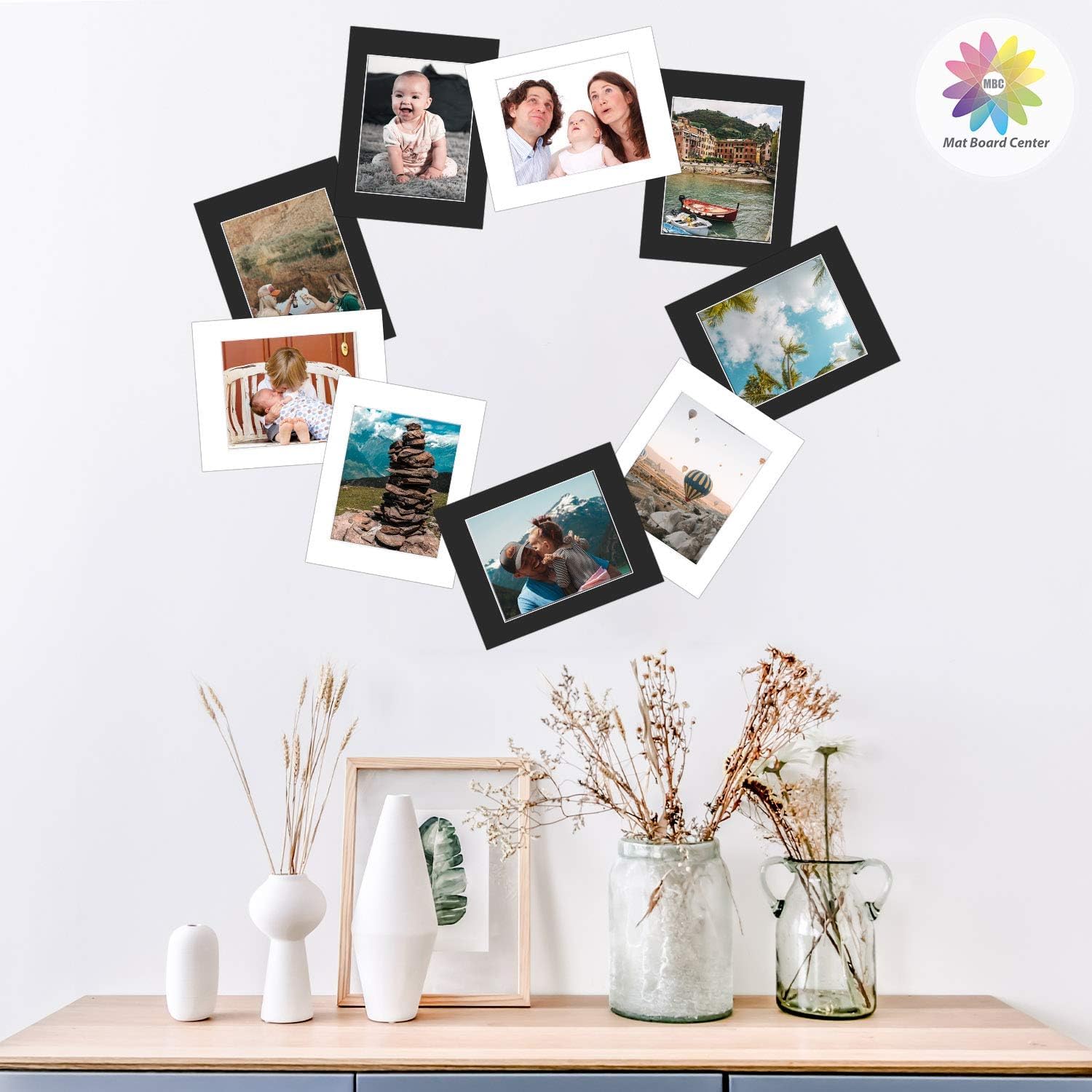 Mat Board Center, Pack of 10 16x20 Uncut Matte Boards, White and Black Backing Mat Boards for Prints, Frames, Photos, Crafts - Image 7