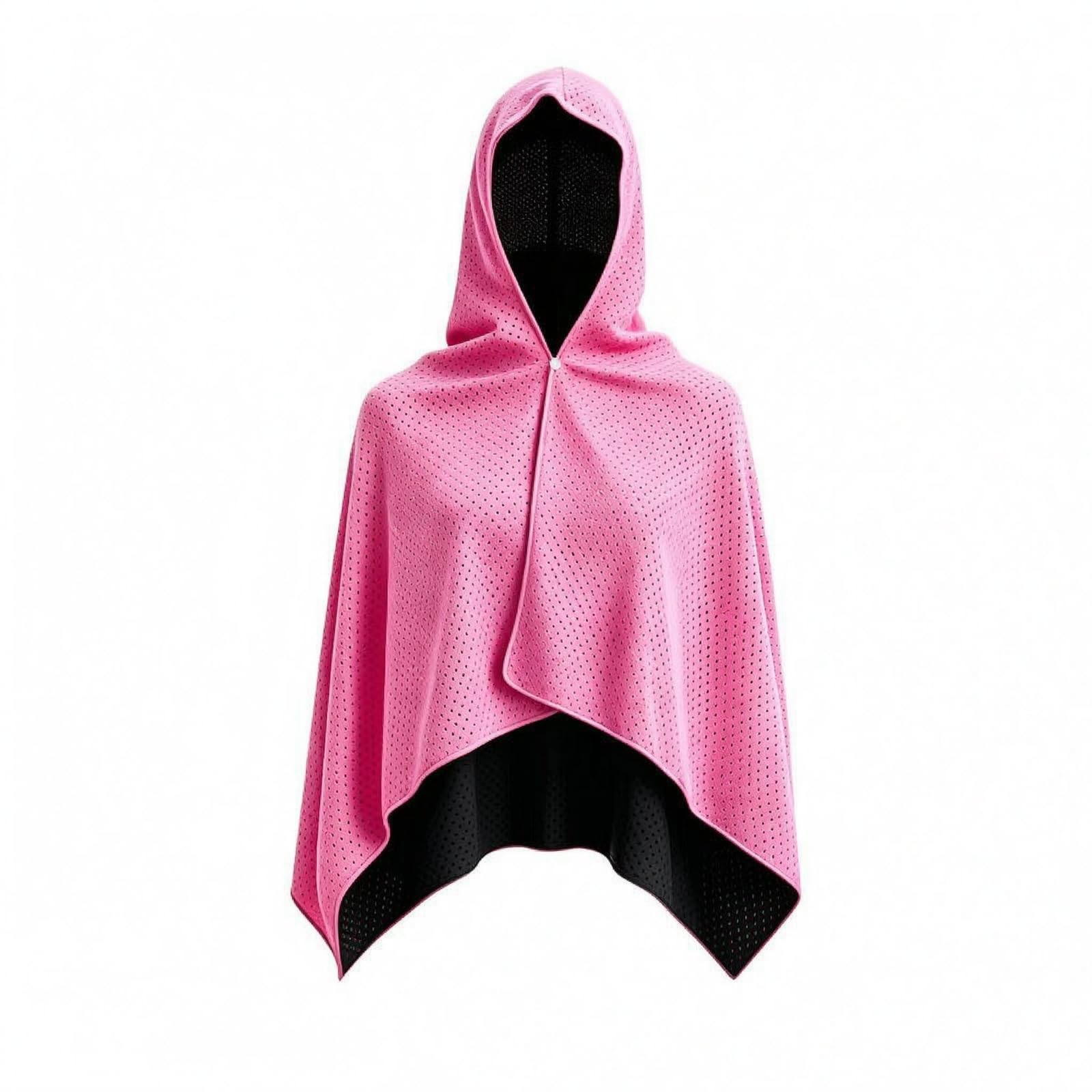 BNF®Breathable Hooded Sun Cape | SunShield Hooded Sun Cape | Quick-Drying Mesh, UV Protection, Easy Fit, Wide Upper-Body Coverage | Rose Pink Lightweight Perforated Mesh-image-24