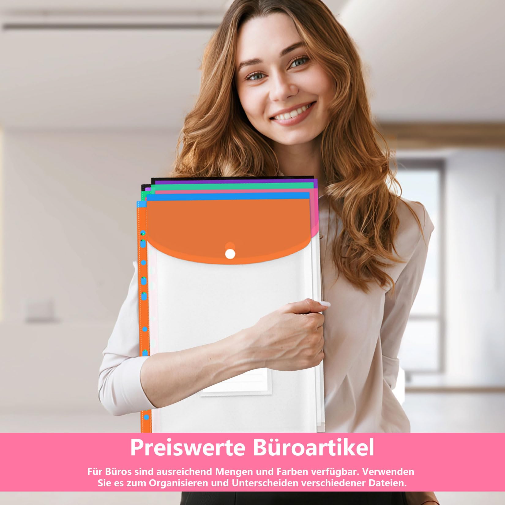 12 Pcs Carpetas Plastico A4 con Anillas, Folders Transparentes A4, Carpeta de Plastico A4Carpetas de Documento Transparentes Impermeables para Organizar Documentos, con 4 Anillos de Encuadernación