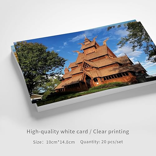 Miniatura 3 de Paquete de 20 postales de paisaje vintage de Estados Unidos de Dakota del Norte, postales de todo el mundo, tarjetas de felicitación para viajes de