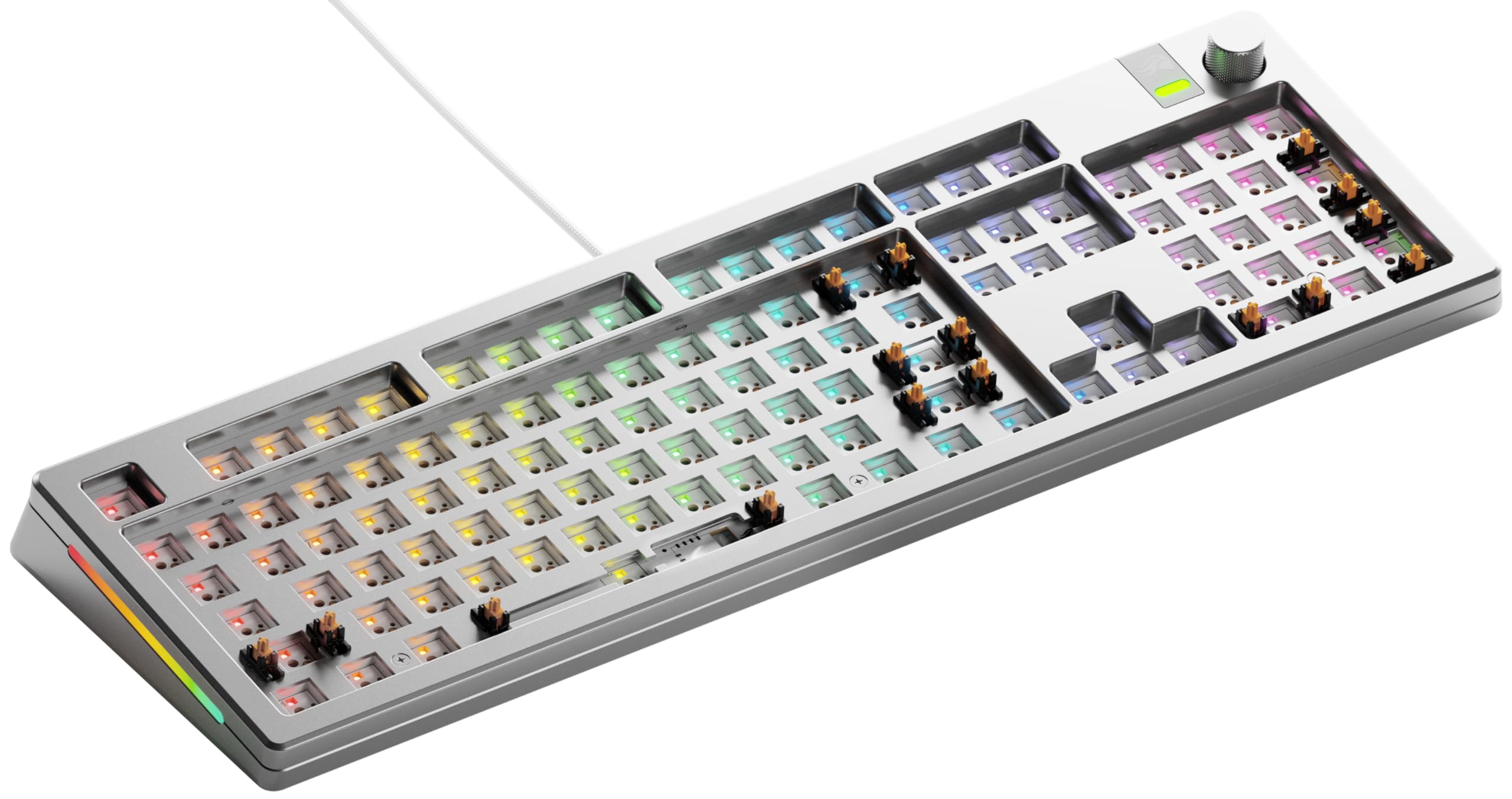 GLORIOUS Gaming GMMK 3 PRO Barebones Kit Tastiera Personalizzabile, guarnizioni e scocca in modulari, 100% Hot Swap, Schiuma smorzante, Piastra Switch, ANSI/USA - Layout