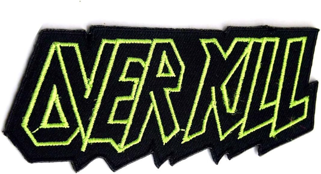 3.9 x 1.7 Inches OVER KILL Black Metal Heavy metal death metal rock Music iron on Patches