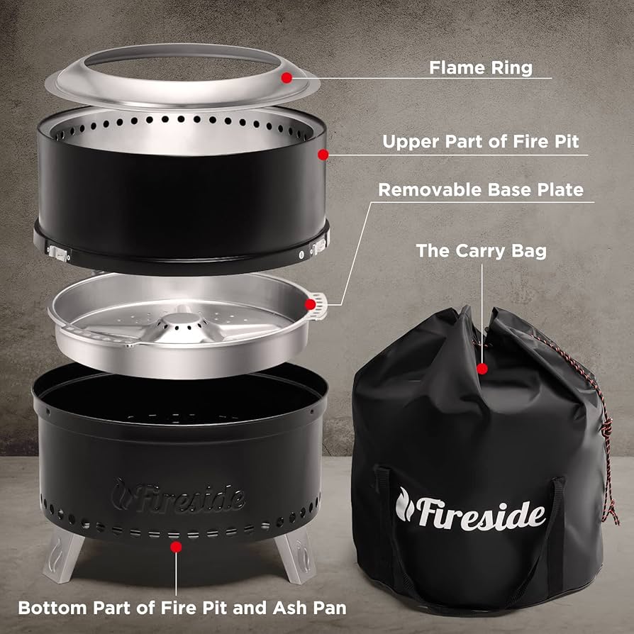 Amazon.com : TURBRO 19 Inch Smokeless Fire Pit for Outdoor