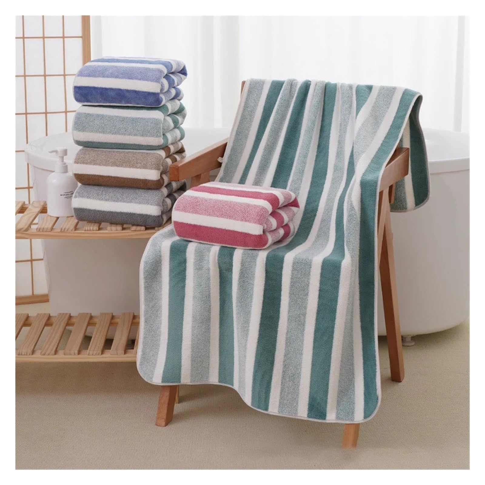 Ensemble de Serviettes de Bain à séchage Rapide, Douces et absorbantes, 2 pièces