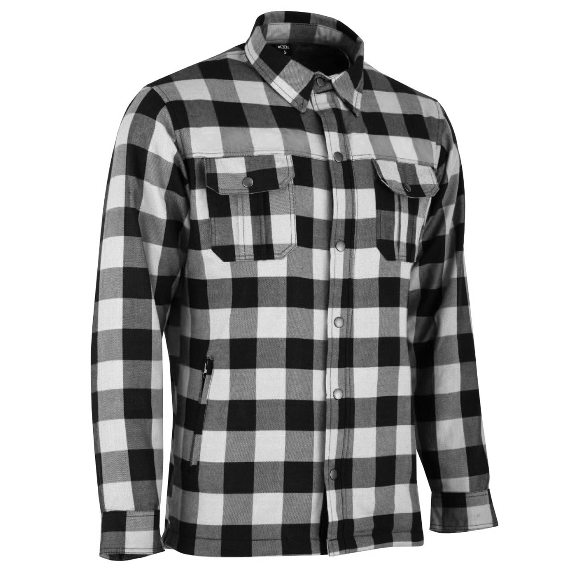 Camisa de Moto para Hombre confeccionada con Forro de Fibra de aramida Chaqueta de Moto Reforzada y blindada Protecciones extraíbles
