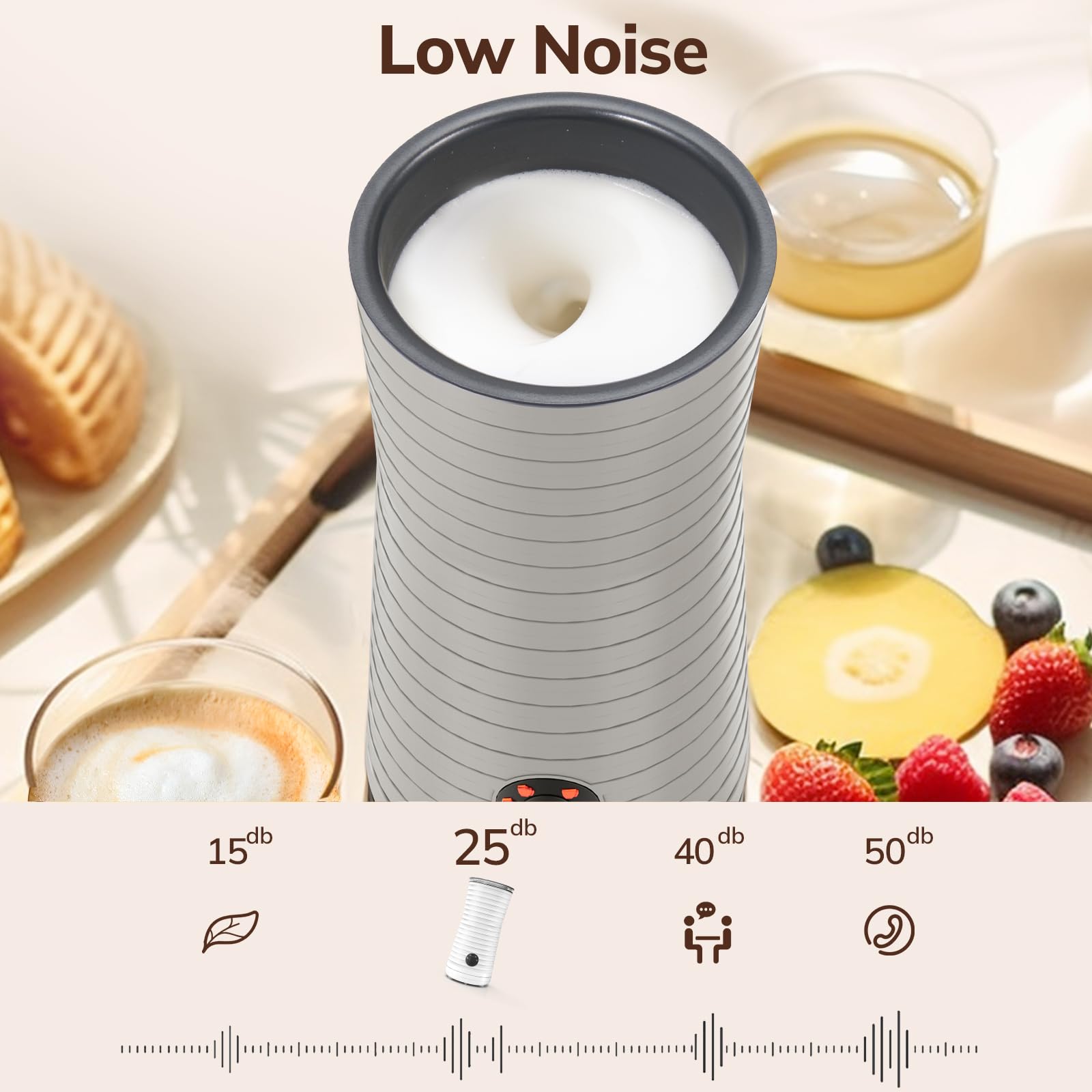 Morpilot 4 in 1 Electric Milk Frother, Automatic Hot and Cold Foam Machine and Milk Warmer for Latte, Cappuccino, Macchiatos, 240ml 400W Morpilot 4 in 1 Electric Milk Frother, Automatic Hot and Cold Foam Machine and Milk Warmer for Latte, Cappuccino, Macchiatos, 240ml 400W