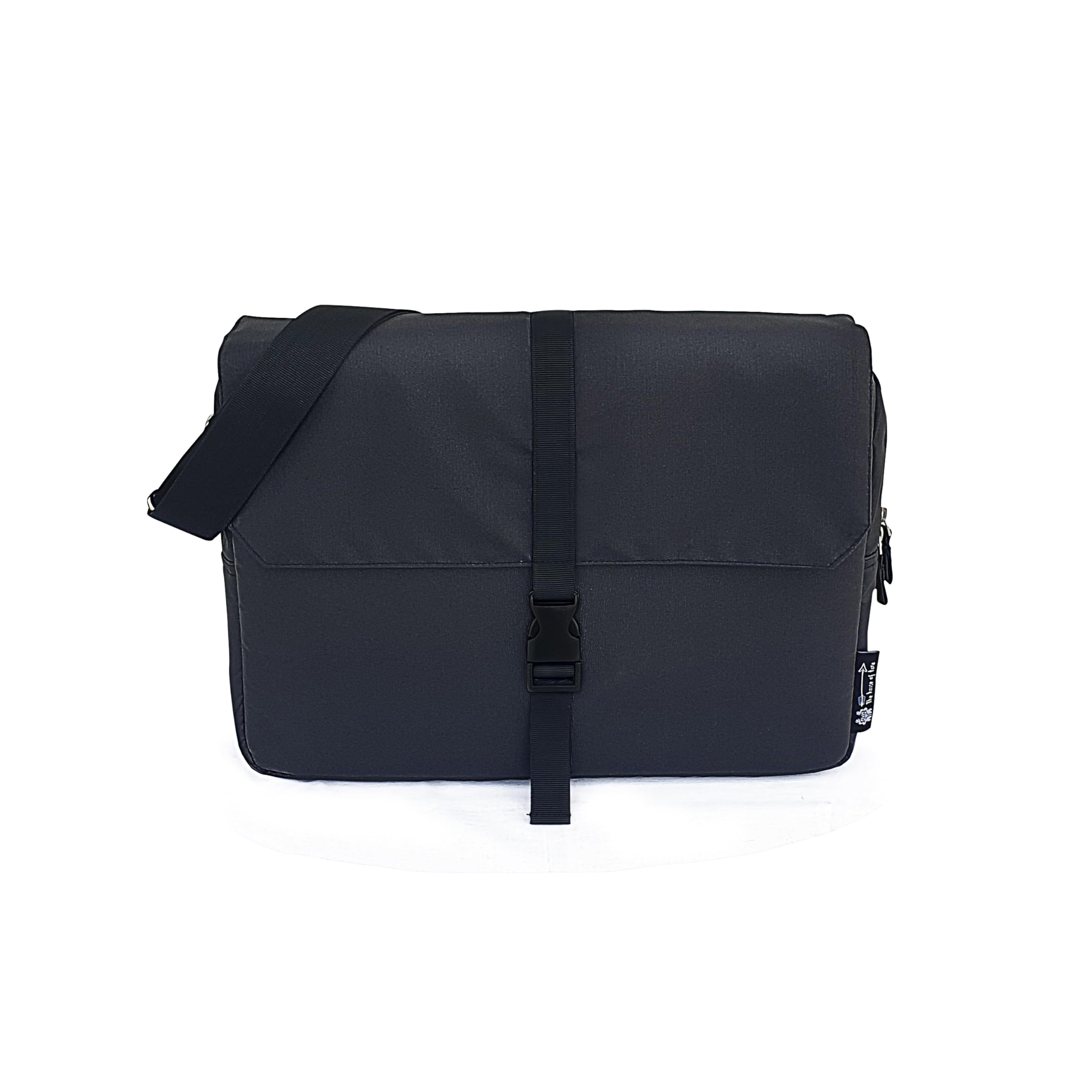 Waterproof Laptop Messenger Bag | With Trolley & Detachable Shoulder Strap | 2 Zip Compartments & Multiple internal pockets | Lightweight for Travel | Fits Up To 15.6" Laptop (Black)-image-37