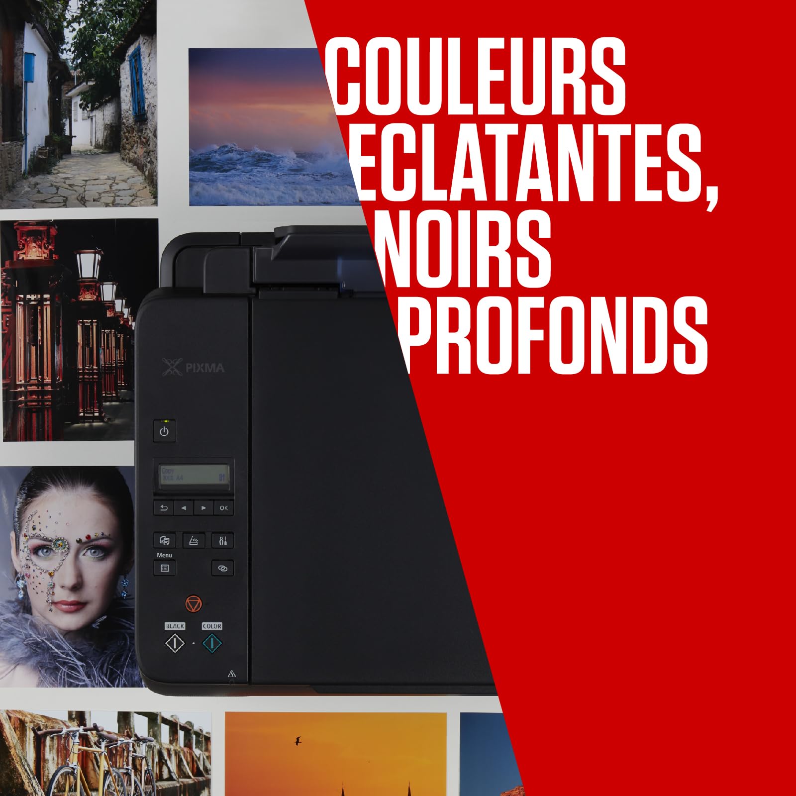 Canon Cartouche Encre - PGI-1500 C M Y BK Cartouches d'encre Couleur Authentiques pour imprimante - 4 Packs (1 x Noir, 1 x Cyan, 1 x Magenta & 1 x Jaune)
