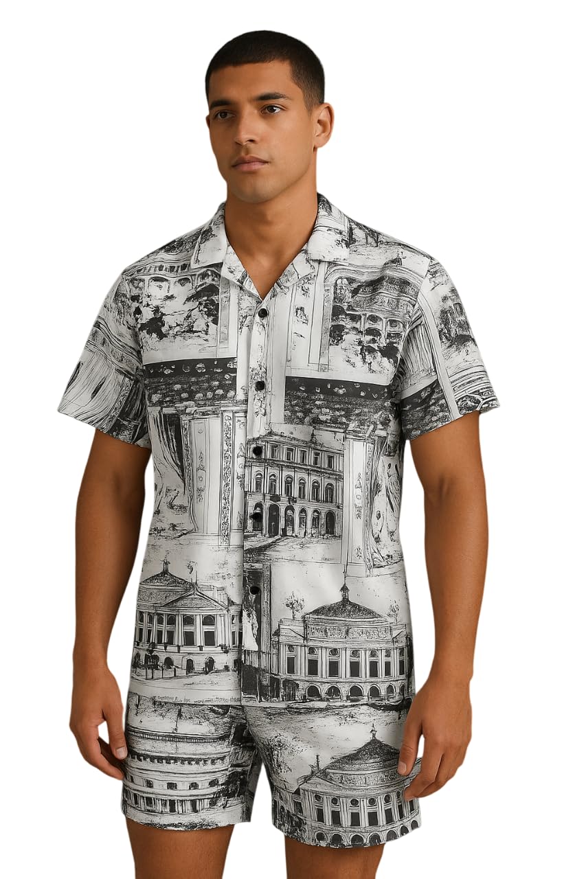 Men's Nightwear || Mens Printed Night Suits || Night Suit Co-Ord Set for Mens Black-image-40