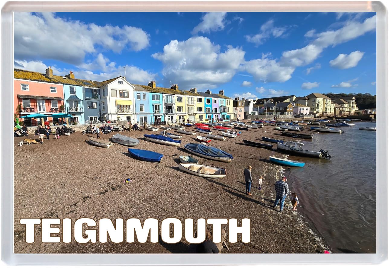 Baked Bean Store Multicolor Teignmouth - Devon - Jumbo Fridge Magnet 96 X 67Mm Bbsfhm1724