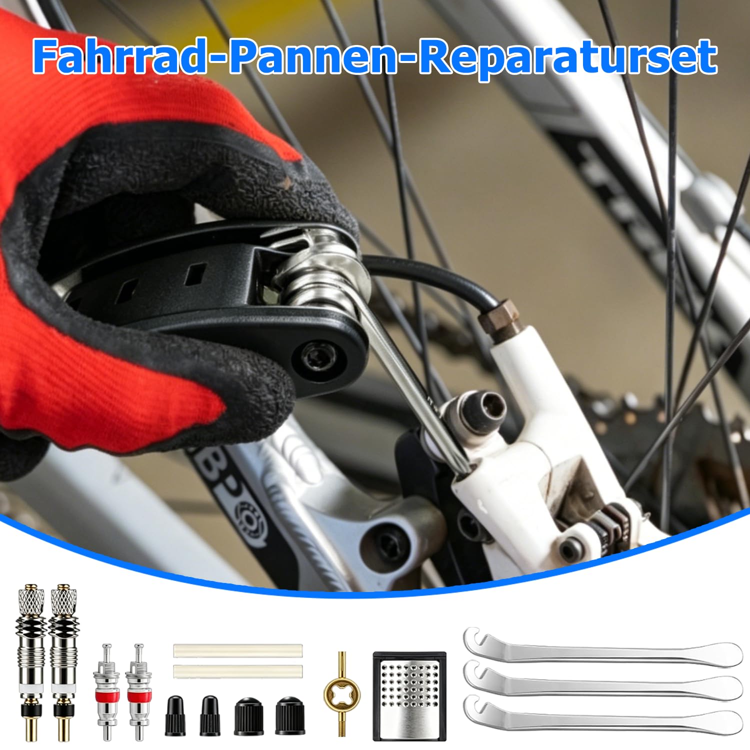 HAZENS Fahrrad Reparaturset | Fahrrad Zubehör | Fahrrad Flickzeug Set für unterwegs, Fahrrad Multitool 16-in-1, Notfallwerkzeug Flickzeug, Fahrrad Werkzeugset unterwegs, Werkzeug Set für Fahrrad, MTB | Fahrrad Reparaturset | Fahrrad Zubehör | Fahrrad Flic