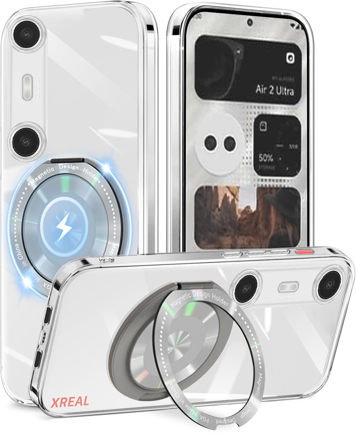 Amazon.co.jp: Cexitesuo For XREAL Beam Pro ケース クリア リング