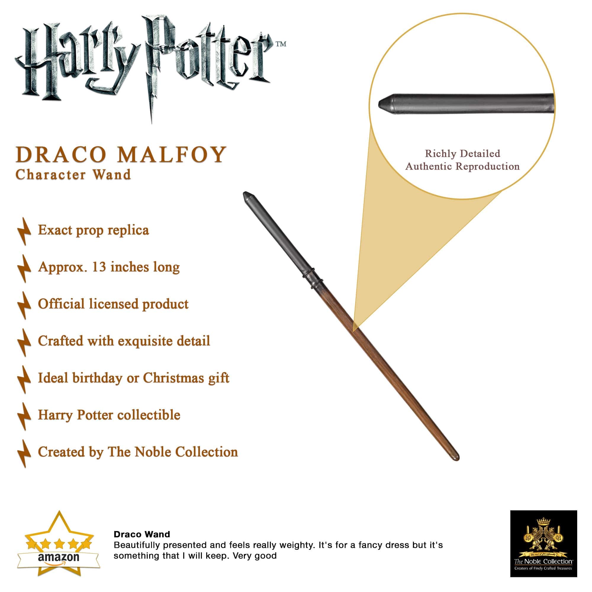 The Noble Collection Draco Malfoy Character Wand 16in (40cm