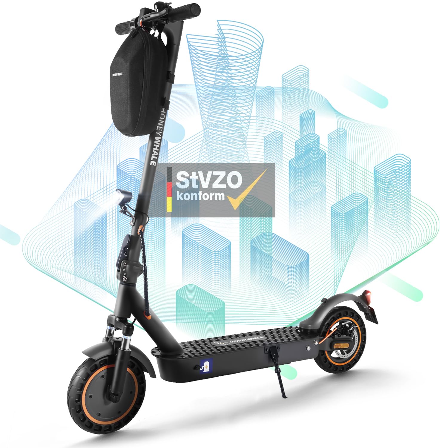 E Roller Elektroroller mit straßenzulassung eKFV inkl. App 40 Km Reichweite ClimatePartner certified