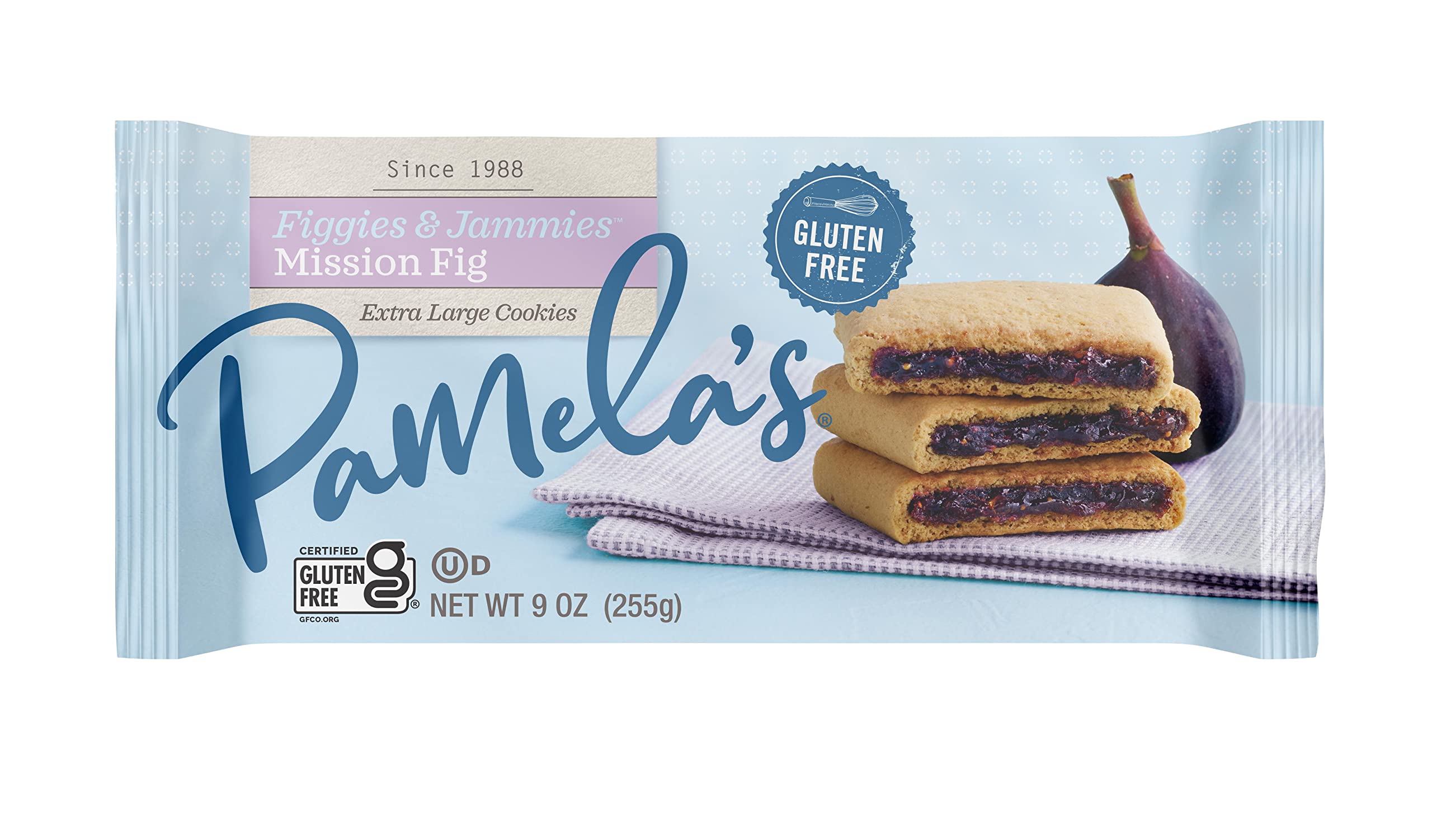 Pamela's Products Gluten Free Figgies and Jammies Cookies, Mission Fig, 9 Oz (Pack of 1)