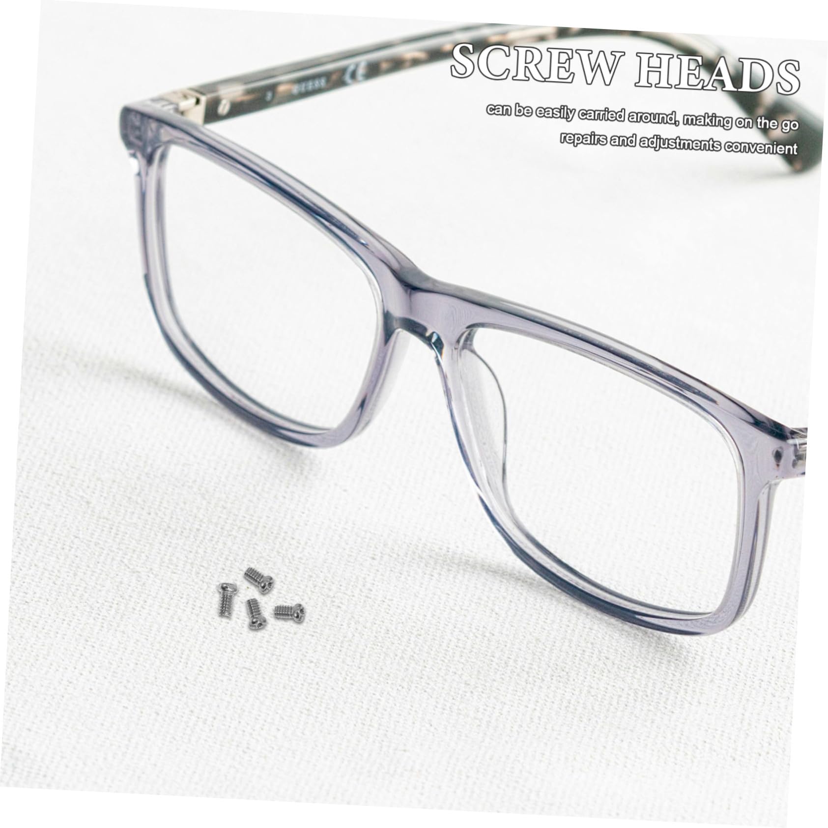 Tornillos para Gafas M1.4 X 2.4 de Acero Inoxidable 10000 Piezas | Plata, para Gafas de Lectura y Monturas, Formato Portátil y Ligero, Repuesto de Precisión