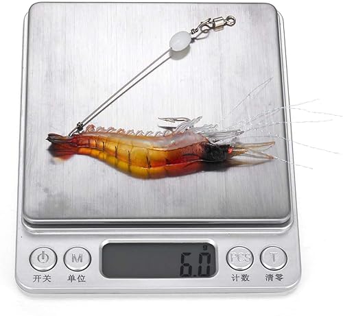 Miniatura 5 de WANBY - Señuelos de silicona luminosos para camarones y señuelos de pesca con anzuelo para agua dulce salada