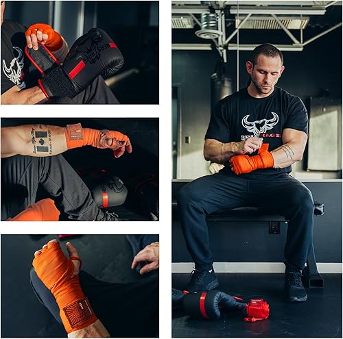 Miniatura 4 de BEAST RAGE Vendas de boxeo para MMA Kickboxing Muay Thai Muay Thai Muay Thai Muay Thai Muay Thai para las muñecas profesionales para adultos de 180