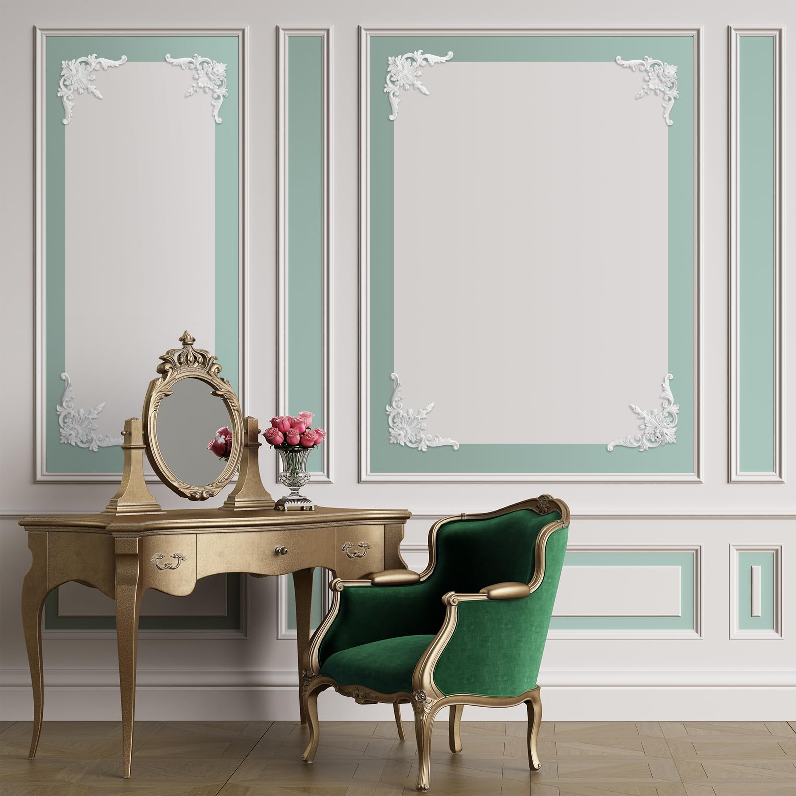 Snapklik.com : Pangda Corner Wall Molding French Style Wainscoting ...