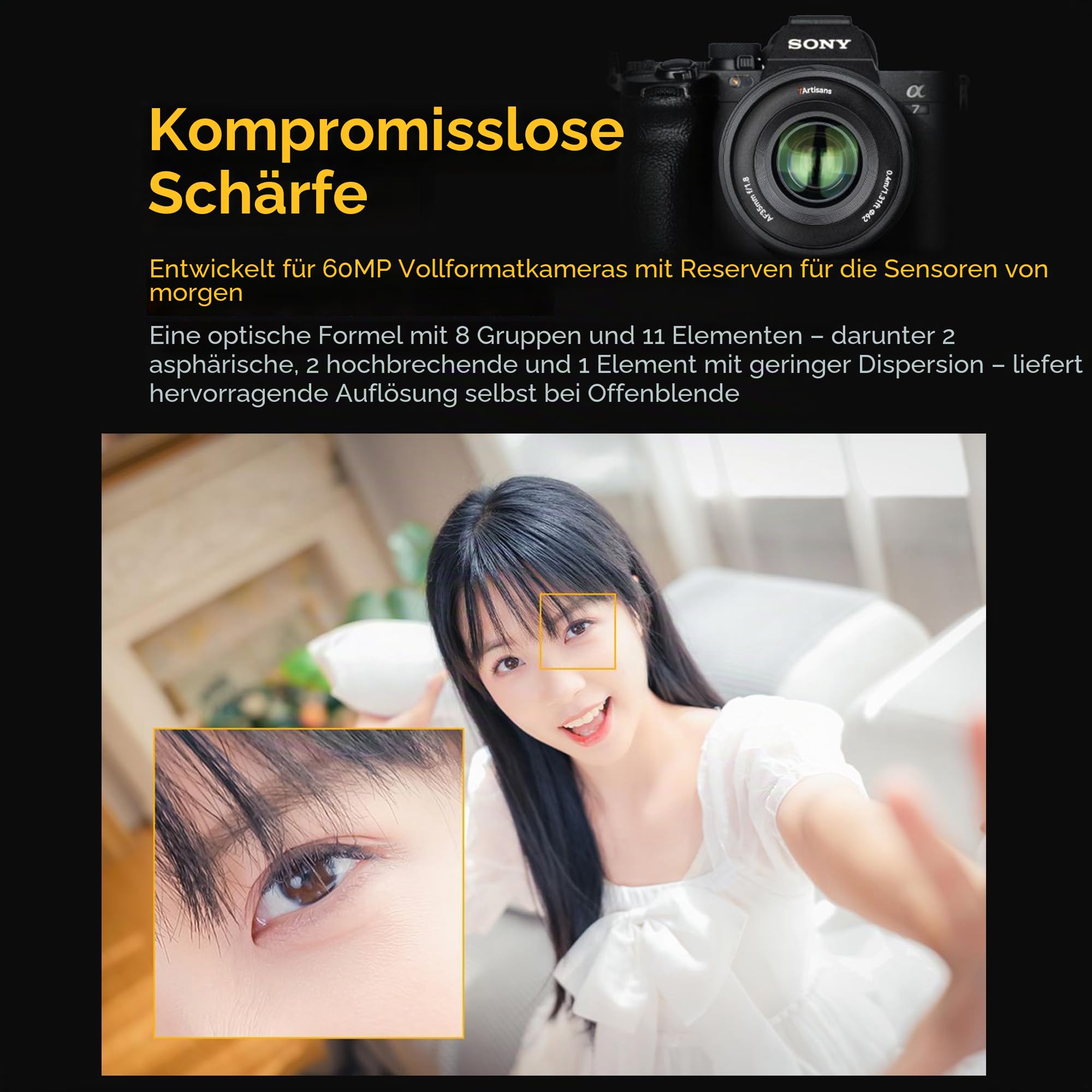 7artisans AF 35mm F1.8 Vollformat-Kameraobjektiv, kompatibel mit Nikon Z-Mount, große Blende, Prime, STM Gesichts-/Augen-Autofokus, für Nikon DSLR-Kameras (schwarz)