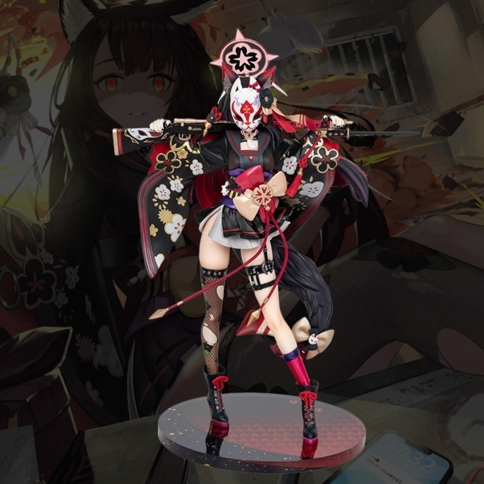 Amazon.co.jp: [YAORUI] ブルーアーカイブ 狐坂ワカモ 1/7スケール