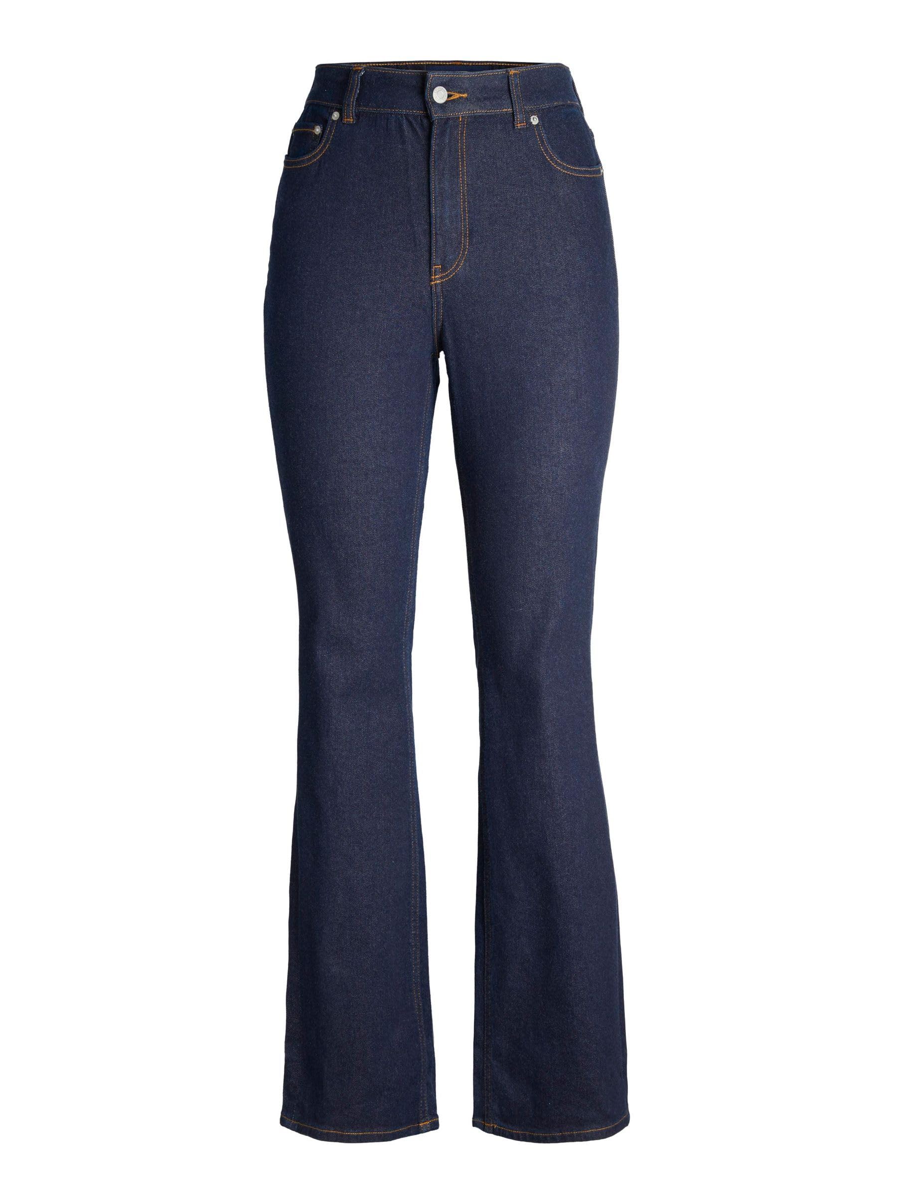 Jack & Jones Women's Jxturin Bootcut Hw Jeans C7057 DNM, Dark Denim Blue, 28W x 30L