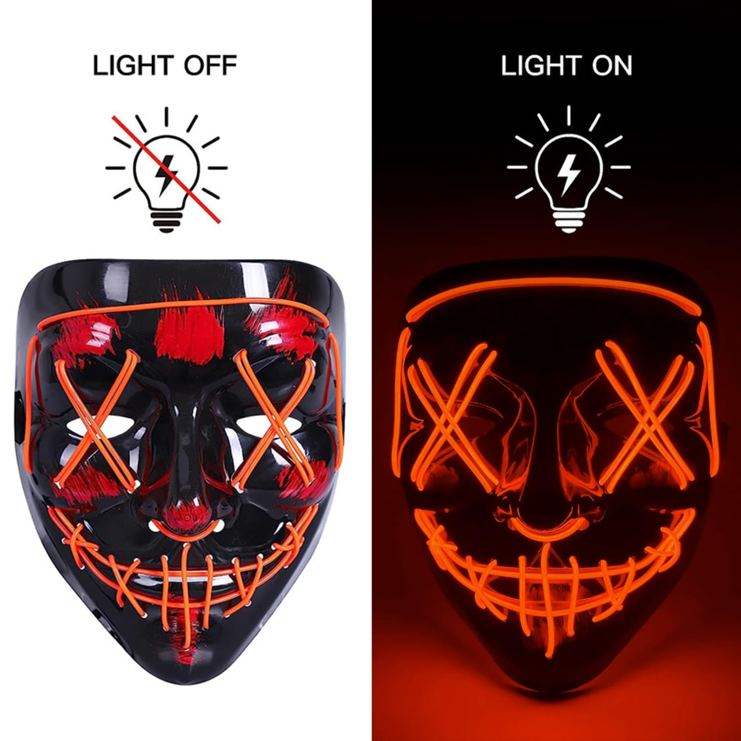 ハローウィン光るマスク 楽天市場】仮装 LEDマスク ハロウィン 光るマスク LED