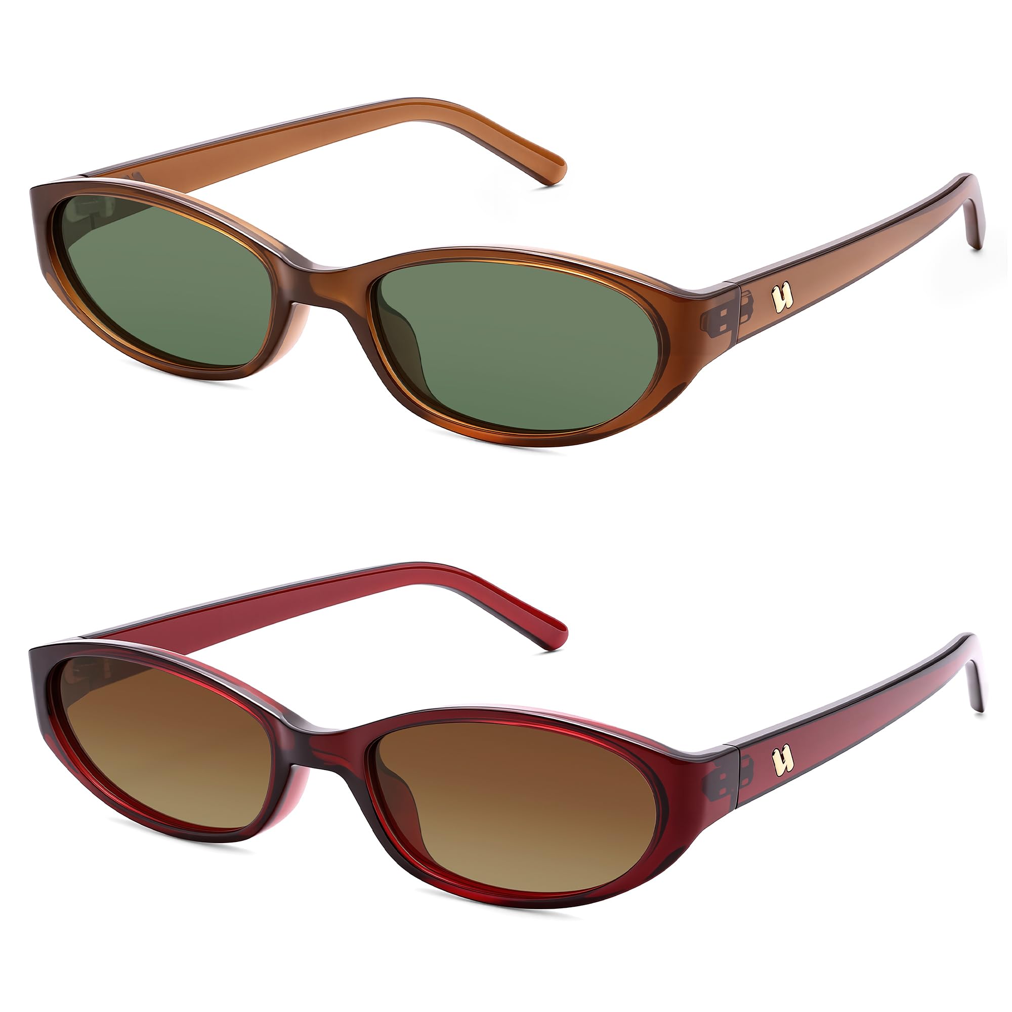 Retro Oval Sunglasses Womens Mens Y2k Trendy Cateye Shades AR82299