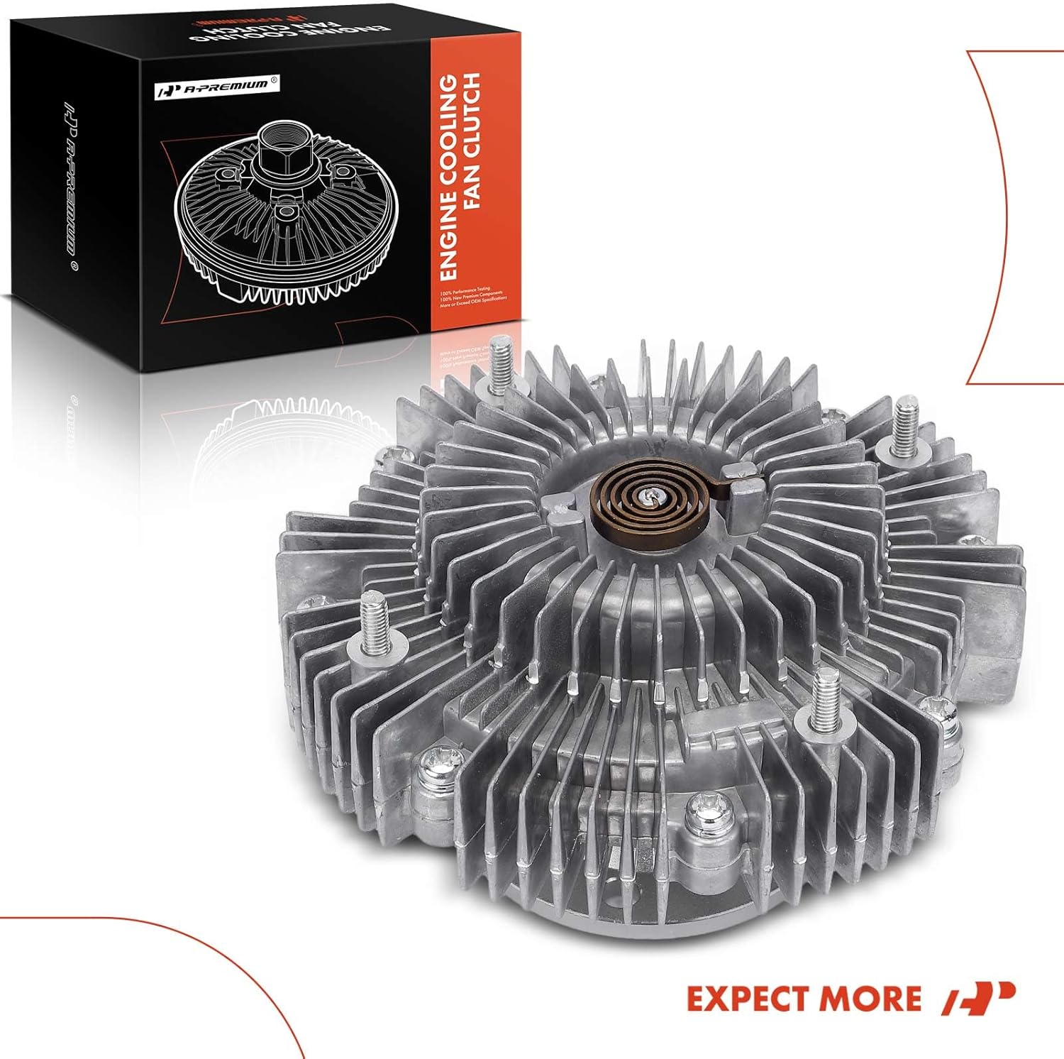 A-Premium Engine Cooling Fan Clutch Replacement for Toyota 4Runner 2003-2004 Tundra 2003-2005 Sequoia 2001-2005 Lexus GX470 2003-2005, 4.7L, Standard Rotation, Replace # 1621050101