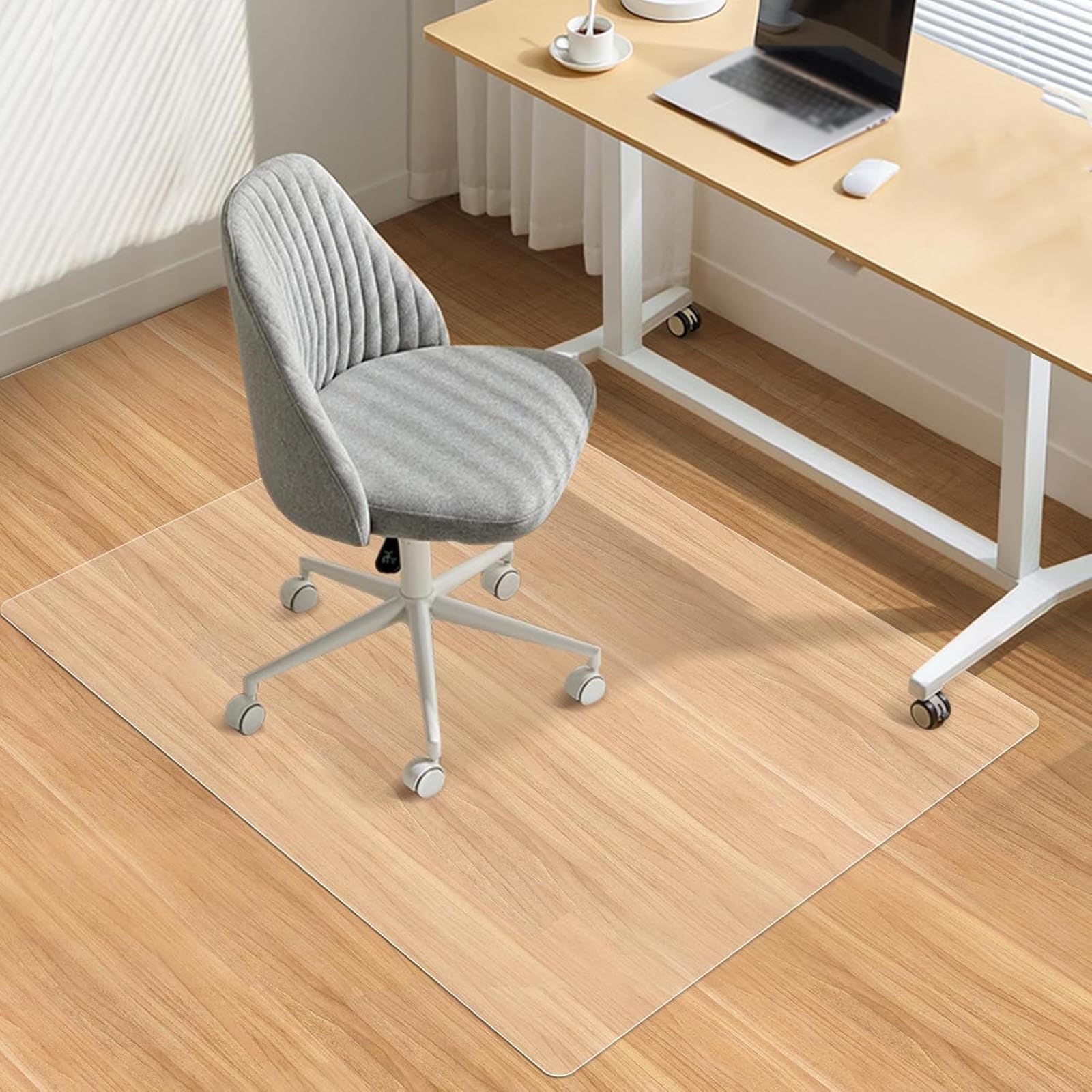 Office Chair Mat Non-Slip Clear Floor Protector Mat Desk Chair Mat Anti Scratch 30x48 36x48 48x64 Waterproof Rectangle